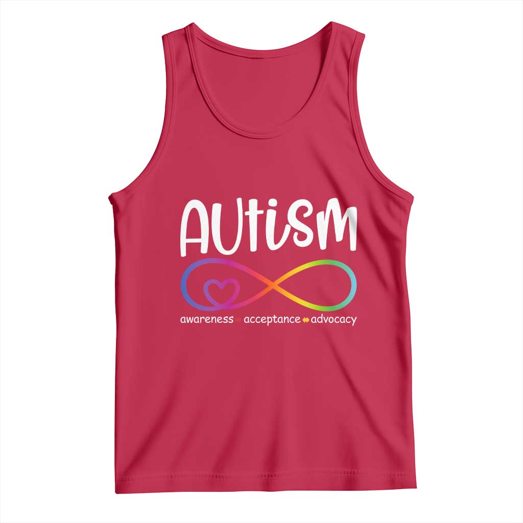 Autism Acceptance Tank Top Neurodivergent Support Infinity Symbol