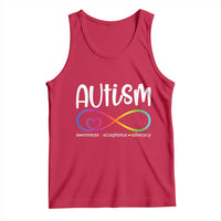 Autism Acceptance Tank Top Neurodivergent Support Infinity Symbol
