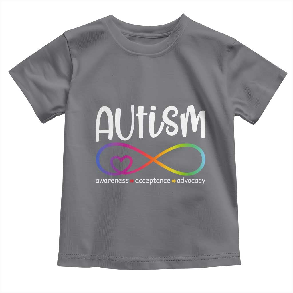 Autism Acceptance Toddler T Shirt Neurodivergent Support Infinity Symbol