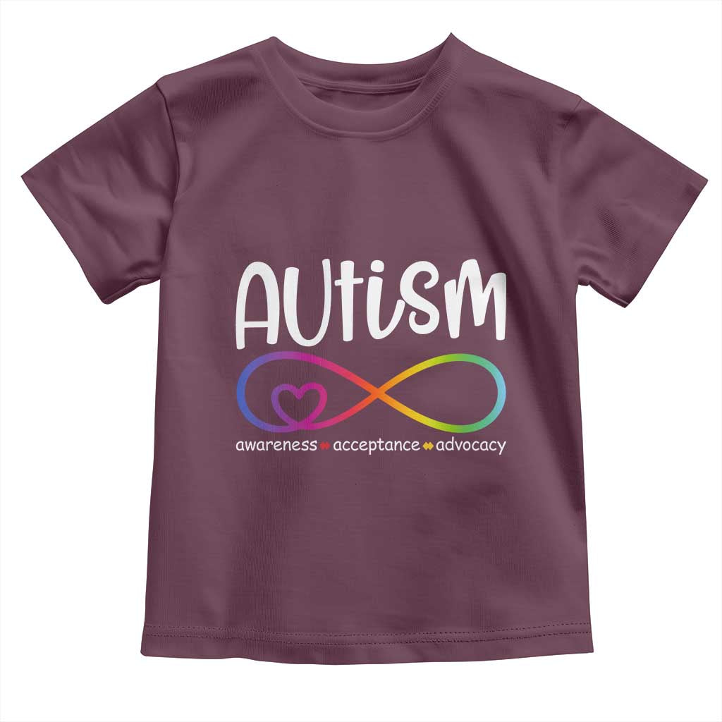 Autism Acceptance Toddler T Shirt Neurodivergent Support Infinity Symbol