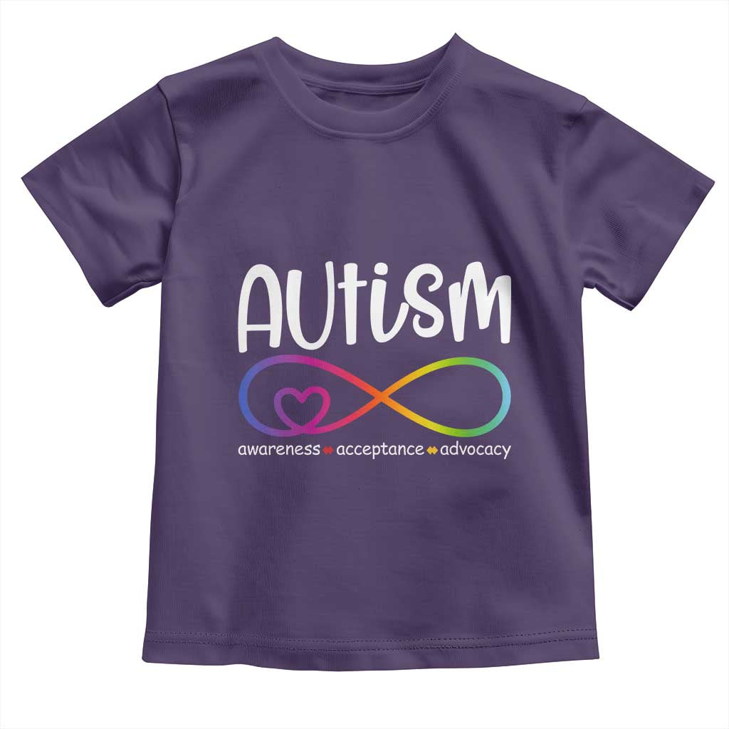 Autism Acceptance Toddler T Shirt Neurodivergent Support Infinity Symbol
