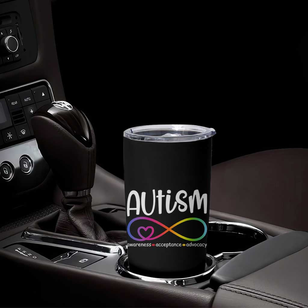 Autism Acceptance Tumbler Cup Neurodivergent Support Infinity Symbol