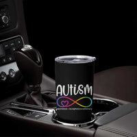 Autism Acceptance Tumbler Cup Neurodivergent Support Infinity Symbol
