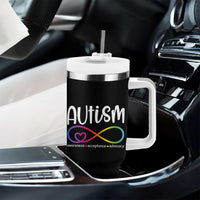 Autism Acceptance Tumbler With Handle Neurodivergent Support Infinity Symbol