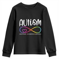 Autism Acceptance Youth Sweatshirt Neurodivergent Support Infinity Symbol