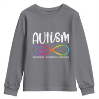 Autism Acceptance Youth Sweatshirt Neurodivergent Support Infinity Symbol
