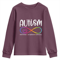 Autism Acceptance Youth Sweatshirt Neurodivergent Support Infinity Symbol