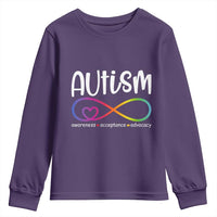 Autism Acceptance Youth Sweatshirt Neurodivergent Support Infinity Symbol