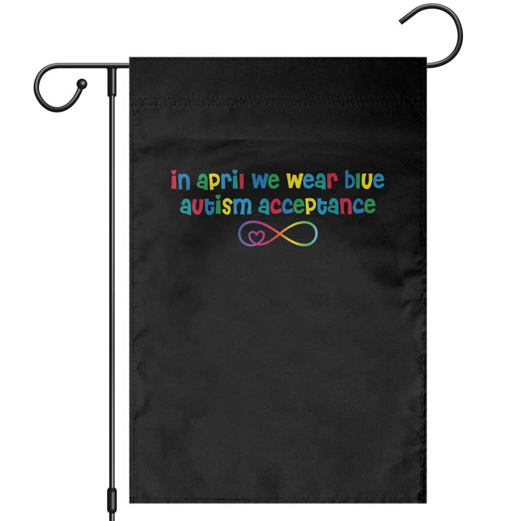 Autism Acceptance Garden Flag Neurodivergent Support Infinity Heart Symbol