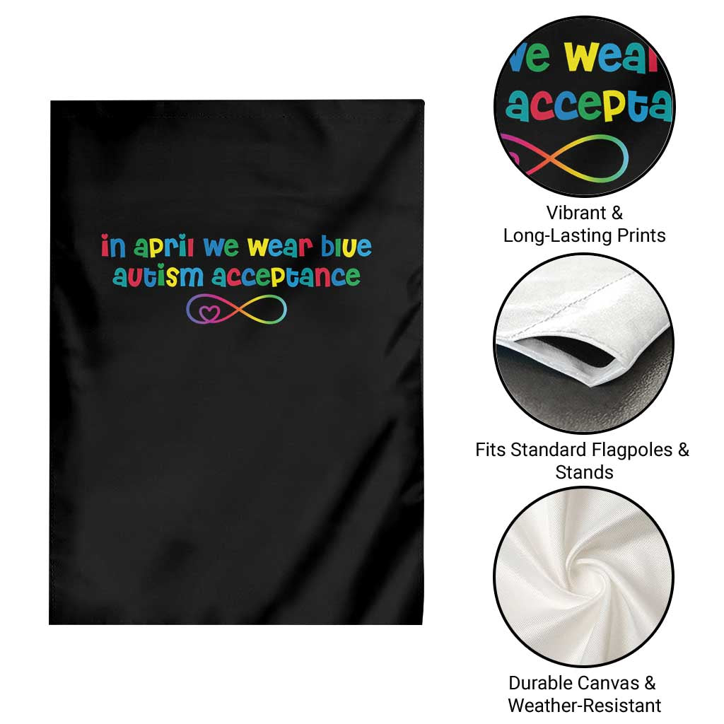 Autism Acceptance Garden Flag Neurodivergent Support Infinity Heart Symbol
