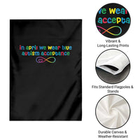 Autism Acceptance Garden Flag Neurodivergent Support Infinity Heart Symbol