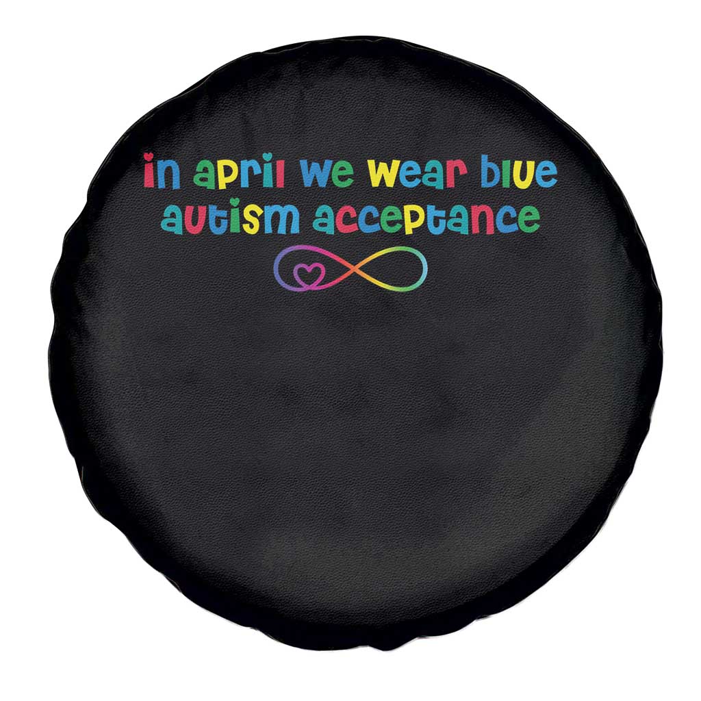 Autism Acceptance Spare Tire Cover Neurodivergent Support Infinity Heart Symbol