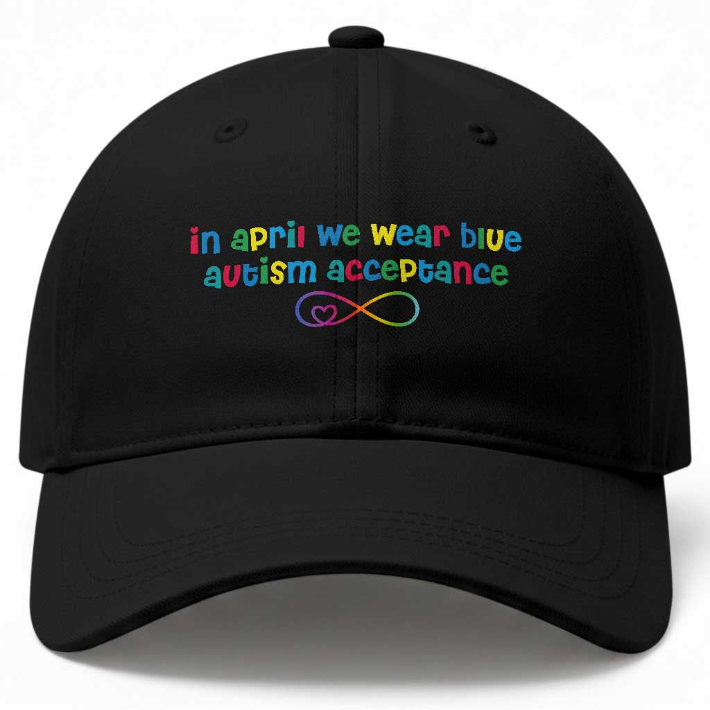 Autism Acceptance Baseball Cap Neurodivergent Support Infinity Heart Symbol