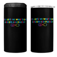 Autism Acceptance 4 in 1 Can Cooler Tumbler Neurodivergent Support Infinity Heart Symbol