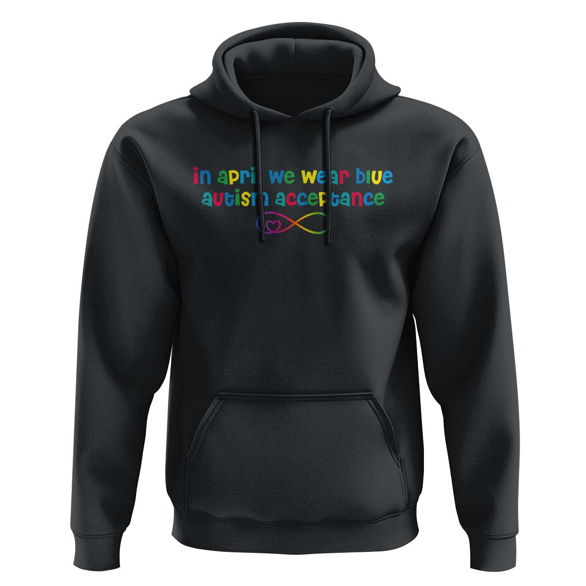 Autism Acceptance Hoodie Neurodivergent Support Infinity Heart Symbol