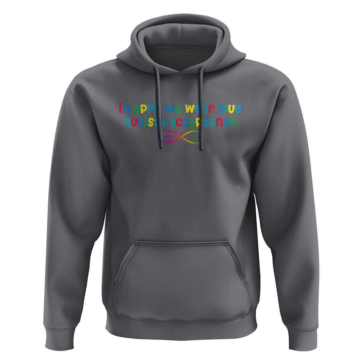 Autism Acceptance Hoodie Neurodivergent Support Infinity Heart Symbol