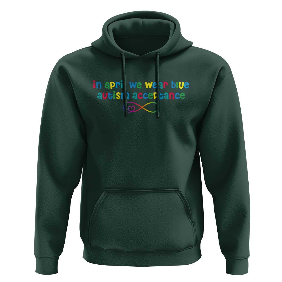 Autism Acceptance Hoodie Neurodivergent Support Infinity Heart Symbol