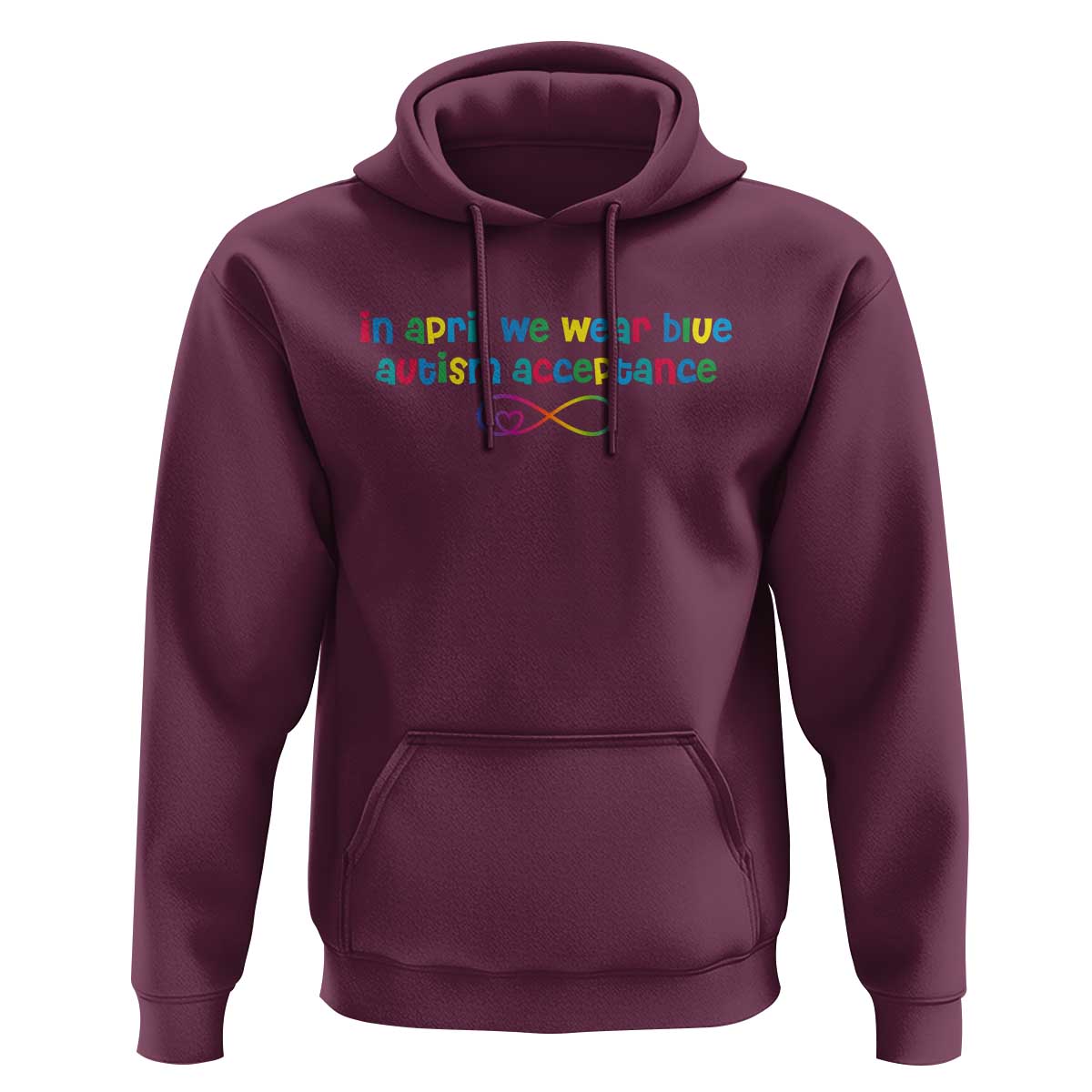 Autism Acceptance Hoodie Neurodivergent Support Infinity Heart Symbol