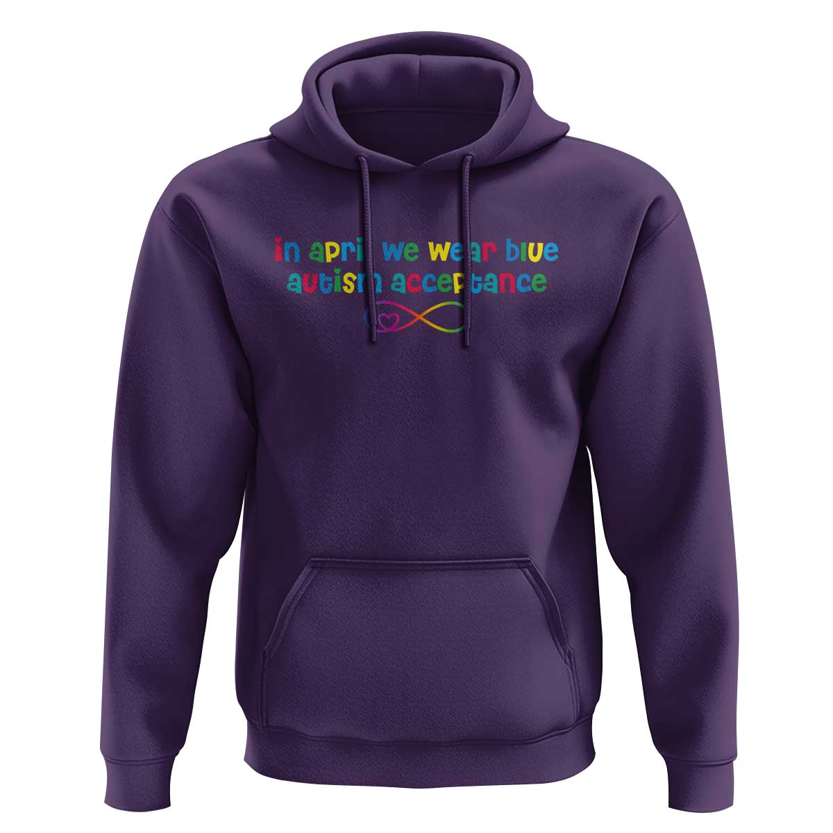 Autism Acceptance Hoodie Neurodivergent Support Infinity Heart Symbol