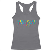 Autism Acceptance Racerback Tank Top Neurodivergent Support Infinity Heart Symbol