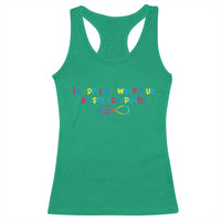 Autism Acceptance Racerback Tank Top Neurodivergent Support Infinity Heart Symbol