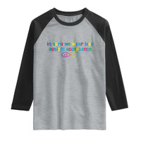 Autism Acceptance Raglan Shirt Neurodivergent Support Infinity Heart Symbol
