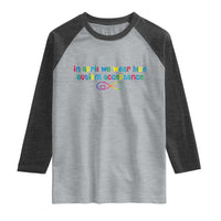 Autism Acceptance Raglan Shirt Neurodivergent Support Infinity Heart Symbol