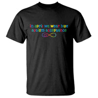 Autism Acceptance T Shirt Neurodivergent Support Infinity Heart Symbol