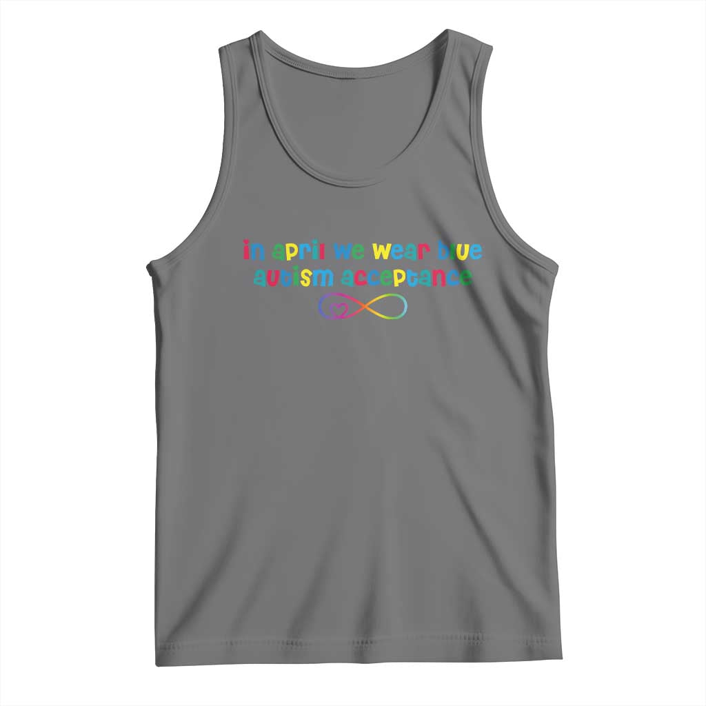 Autism Acceptance Tank Top Neurodivergent Support Infinity Heart Symbol