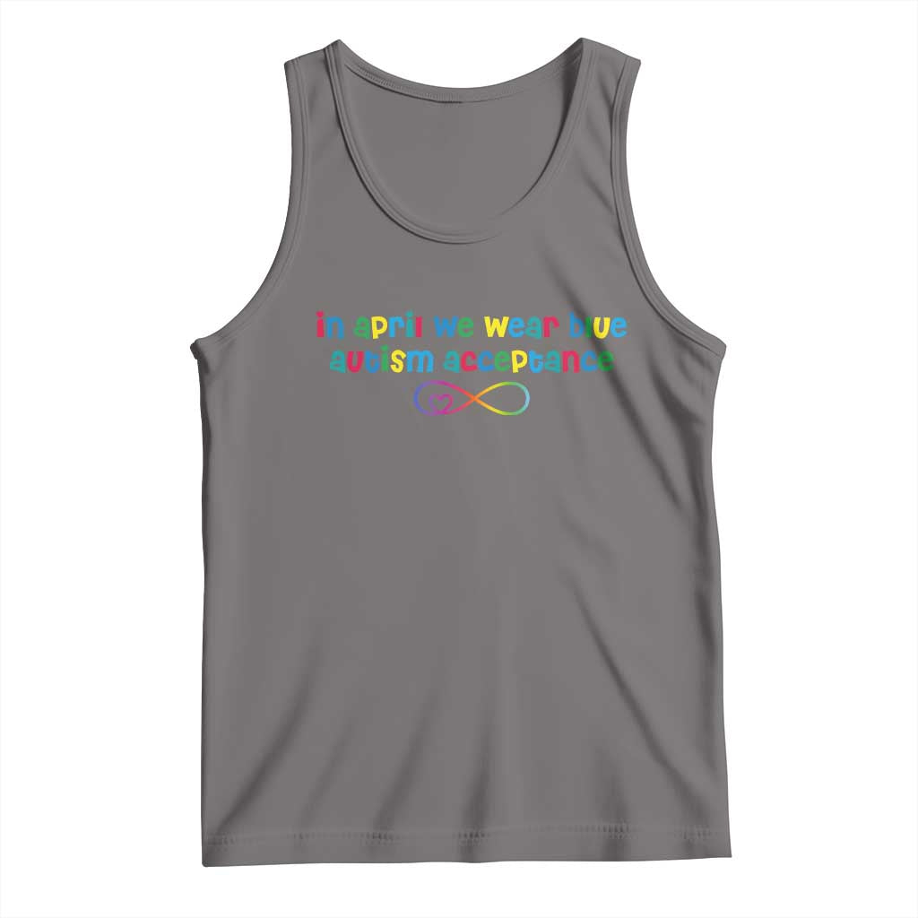 Autism Acceptance Tank Top Neurodivergent Support Infinity Heart Symbol