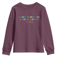 Autism Acceptance Youth Sweatshirt Neurodivergent Support Infinity Heart Symbol