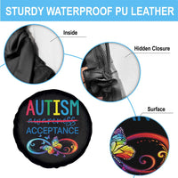 Autism Acceptance Spare Tire Cover Neurodivergent Support Infinity Butterfly Symbol