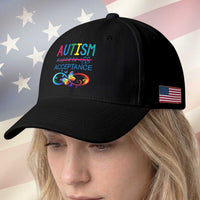 Autism Acceptance Baseball Cap Neurodivergent Support Infinity Butterfly Symbol