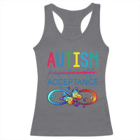 Autism Acceptance Racerback Tank Top Neurodivergent Support Infinity Butterfly Symbol