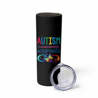 Autism Acceptance Skinny Tumbler Neurodivergent Support Infinity Butterfly Symbol