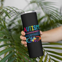 Autism Acceptance Skinny Tumbler Neurodivergent Support Infinity Butterfly Symbol