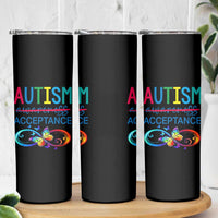 Autism Acceptance Skinny Tumbler Neurodivergent Support Infinity Butterfly Symbol