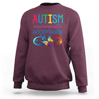 Autism Acceptance Sweatshirt Neurodivergent Support Infinity Butterfly Symbol