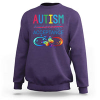 Autism Acceptance Sweatshirt Neurodivergent Support Infinity Butterfly Symbol