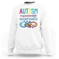 Autism Acceptance Sweatshirt Neurodivergent Support Infinity Butterfly Symbol