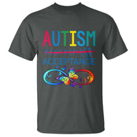 Autism Acceptance T Shirt Neurodivergent Support Infinity Butterfly Symbol