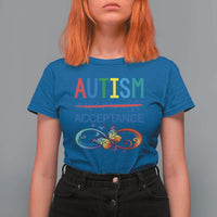 Autism Acceptance T Shirt For Women Neurodivergent Support Infinity Butterfly Symbol