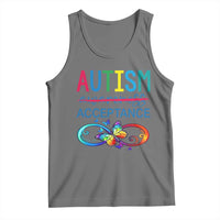 Autism Acceptance Tank Top Neurodivergent Support Infinity Butterfly Symbol