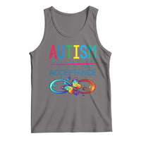 Autism Acceptance Tank Top Neurodivergent Support Infinity Butterfly Symbol