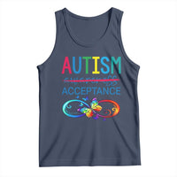 Autism Acceptance Tank Top Neurodivergent Support Infinity Butterfly Symbol