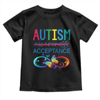 Autism Acceptance Toddler T Shirt Neurodivergent Support Infinity Butterfly Symbol
