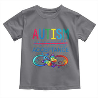 Autism Acceptance Toddler T Shirt Neurodivergent Support Infinity Butterfly Symbol