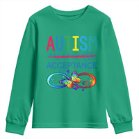 Autism Acceptance Youth Sweatshirt Neurodivergent Support Infinity Butterfly Symbol