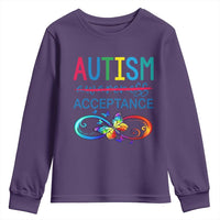 Autism Acceptance Youth Sweatshirt Neurodivergent Support Infinity Butterfly Symbol