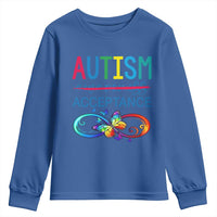 Autism Acceptance Youth Sweatshirt Neurodivergent Support Infinity Butterfly Symbol